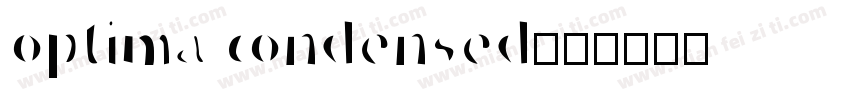 optima condensed字体转换
